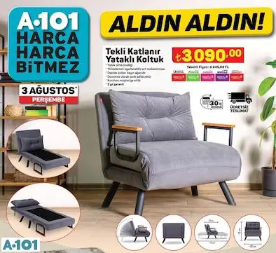 TEKLİ KATLANIR YATAKLI KOLTUK TEKLİ KATLANIR YATAKLI KOLTUK